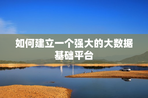如何建立一個強大的大數(shù)據(jù)基礎平臺