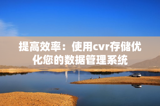 提高效率：使用cvr存儲(chǔ)優(yōu)化您的數(shù)據(jù)管理系統(tǒng)