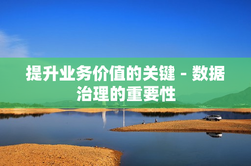 提升業務價值的關鍵 - 數據治理的重要性