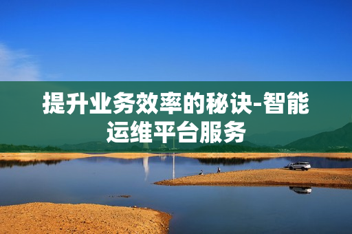 提升業(yè)務效率的秘訣-智能運維平臺服務