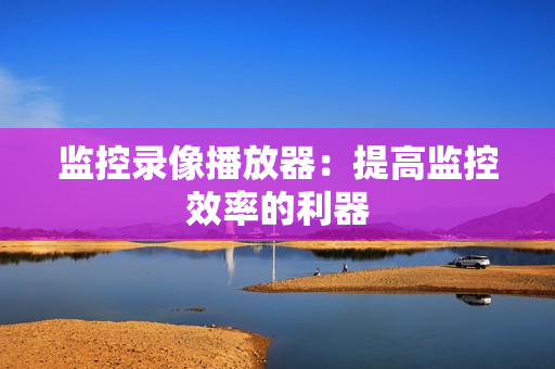 監控錄像播放器：提高監控效率的利器